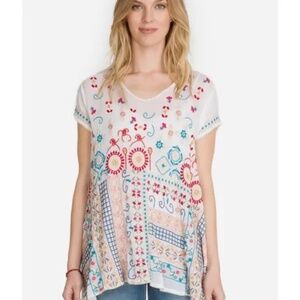 Johnny Was Madhuri Embroidered Floral Tunic Large